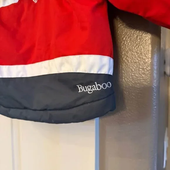 Baby Red Gray White Columbia Omni Tech Bugaboo Hooded Winter Coat-Size 12 Months - Picture 5 of 10